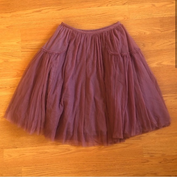 Anthropologie Dresses & Skirts - Mauve Fluffy Panelled Tulle Skirt